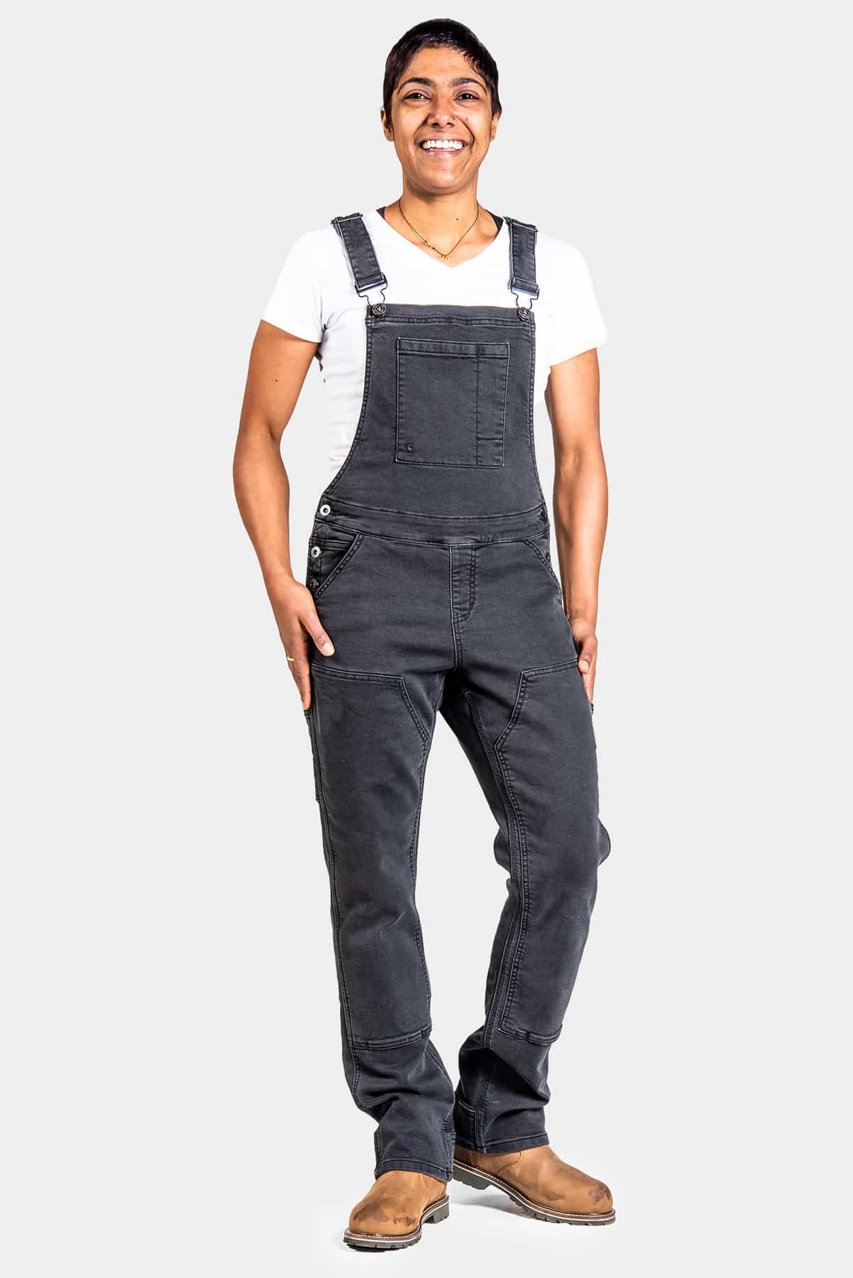 Freshley Overall in Black Thermal Denim – Dovetail Workwear Canada