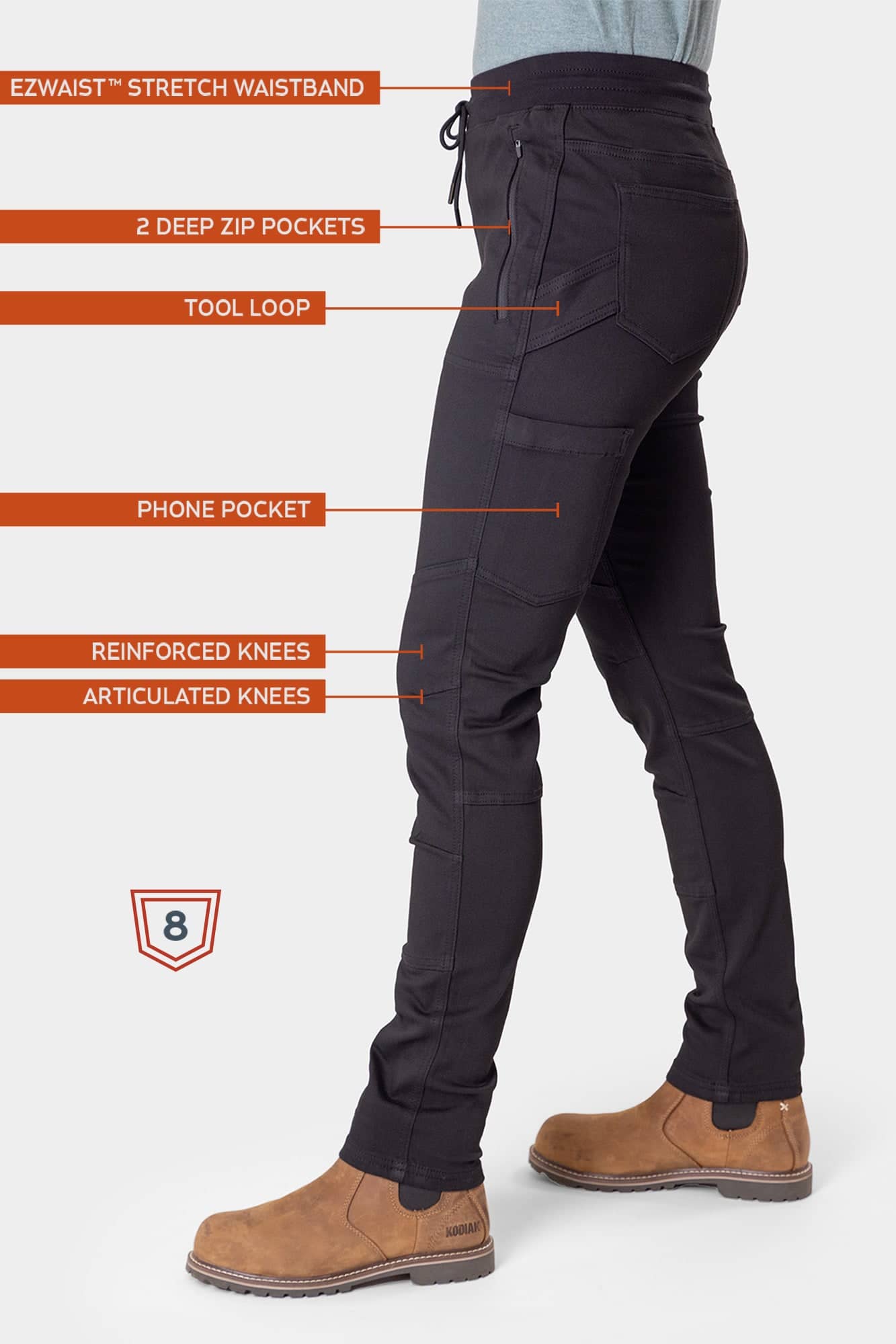 Christa X DIY Pant in Black Denim – Dovetail Workwear Canada