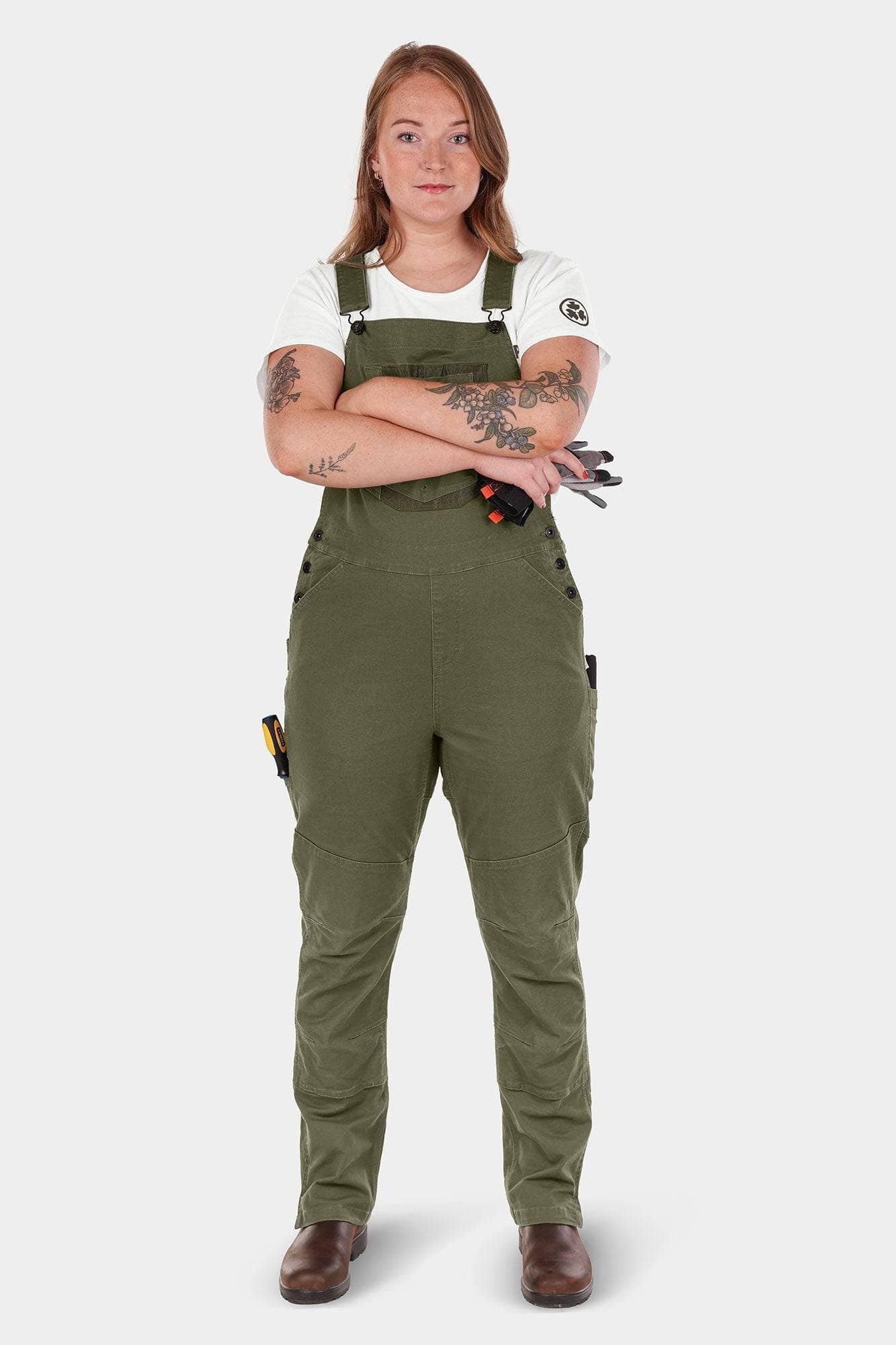 JOHN DEERE オーバーオール 3L グリーン/グレー John Deere X Dovetail Don't Lose It Overalls | Women's Farming