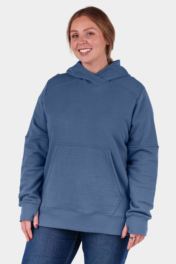 dovetail workwear John Deere X Dovetail Workwear Early Bird Hoodie in Steele Blue