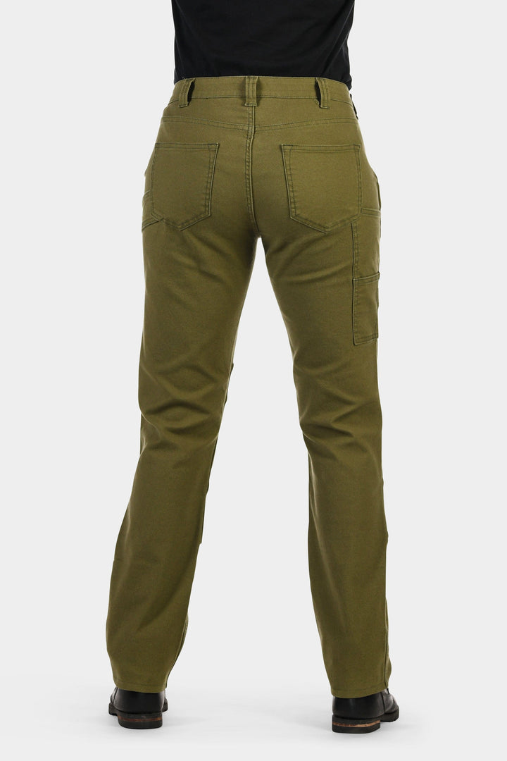 Dovetail GO TO™ Kelp Green Canvas Work Pants - Back View Close Up