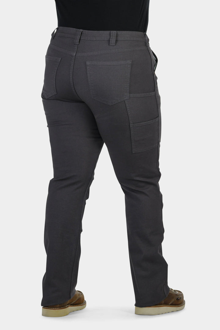 Dovetail GO TO™ Women's Cement Grey Stretch Canvas Pants - Back View Close Up
