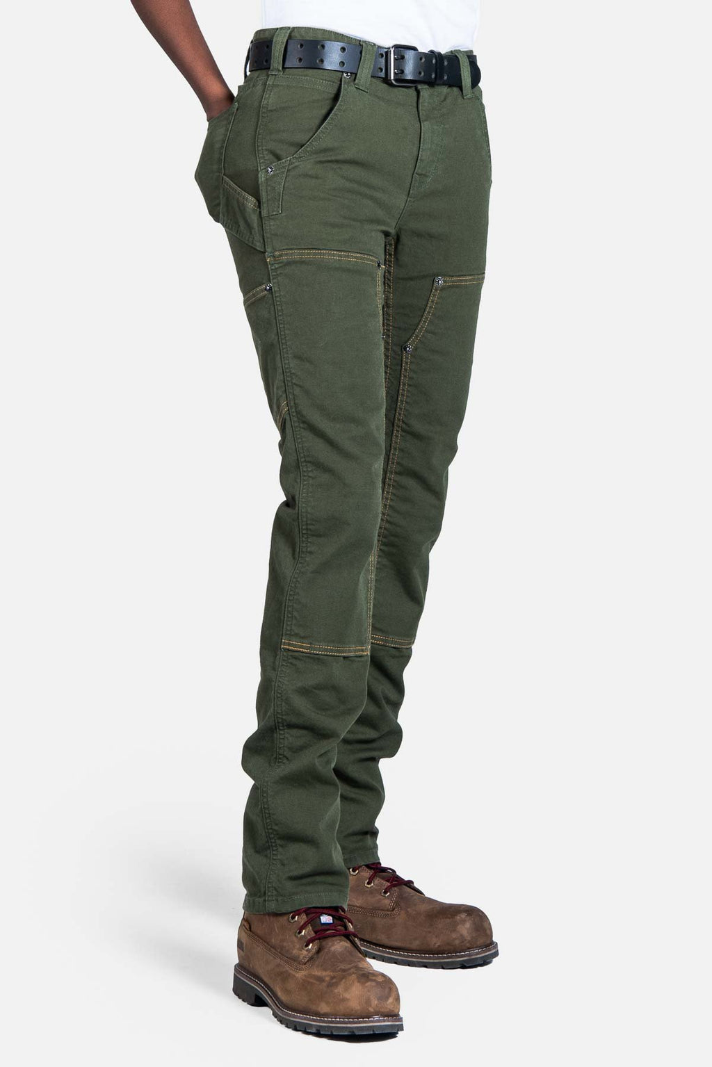 Dovetail Workwear Maven X Pant in Moss Green Canvas