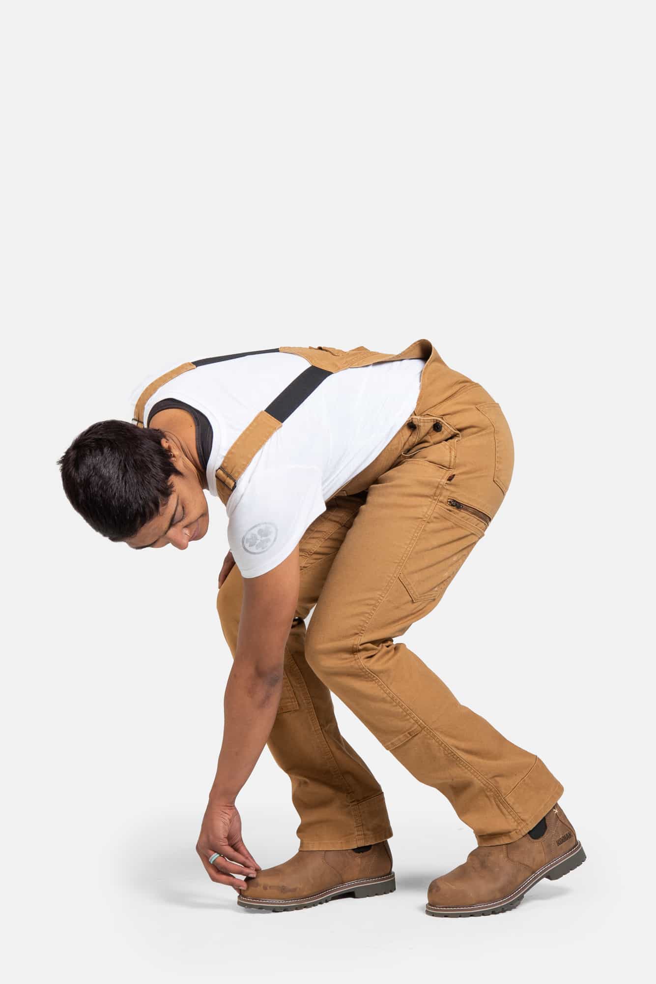 Dovetail Workwear Freshley Overall in Saddle Brown Canvas
