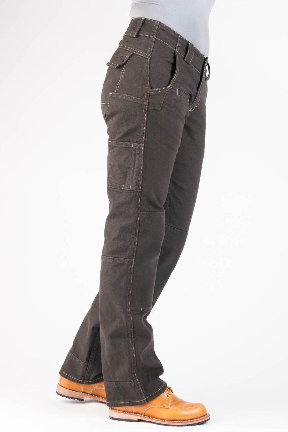 Dovetail Workwear Women's Saddle Brown Canvas Work Pants (16 X 32