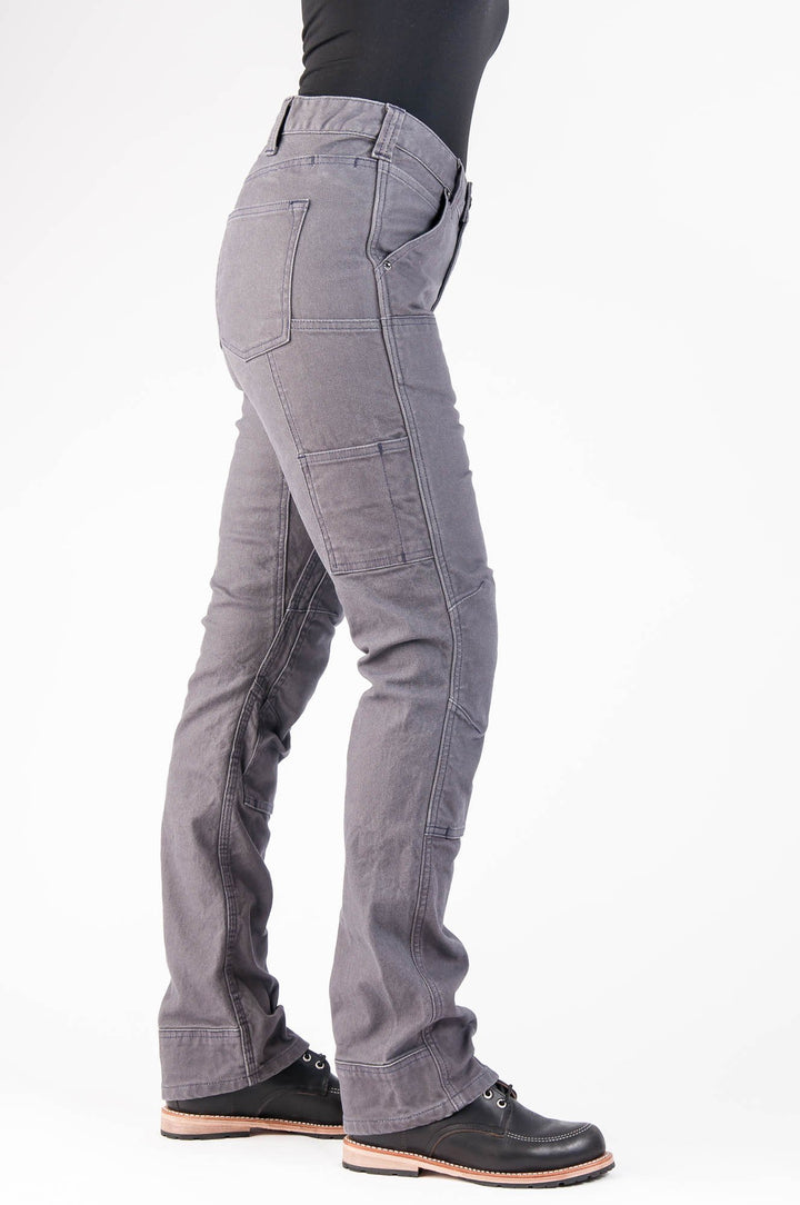 Kate Day shown from the waist down modeling the right side of the Britt Utility workpant. 